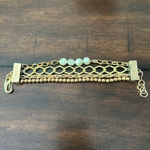 NWOT Victoria Emerson Gold Mini Cuff Bracelet